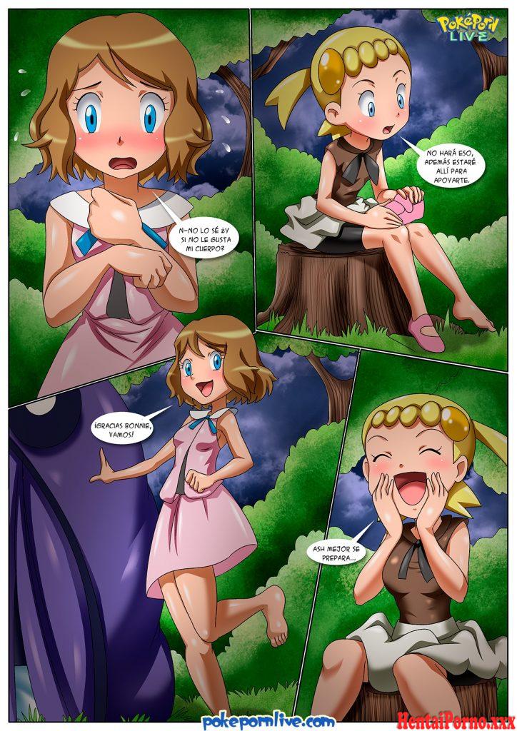 Ash en trió sexual  con Serena y Bonnie- Pokemon - Hentai Porno
